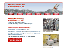 Tablet Screenshot of americanfoothill.com